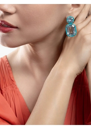 Goshwara Mélange double-drop topaz and turquoise earrings - Gold