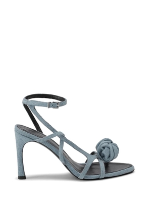 ROTATE BIRGER CHRISTENSEN Knot denim sandals - Blue