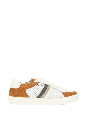 Fabiana Filippi net panel sneakers - Brown