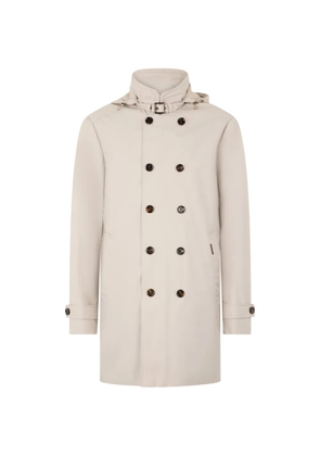 Moorer buttoned double-breasted trench coat - Neutrals