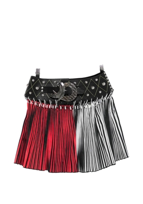 Chopova Lowena Straight Ride studded pleated mini skirt - Red