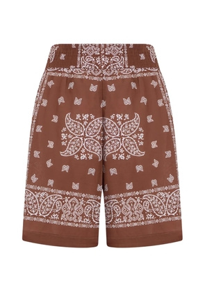 Fabiana Filippi graphic-pattern shorts - Brown