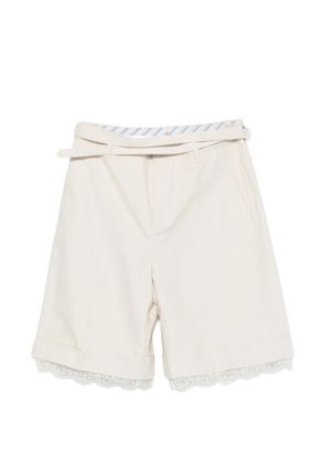 Vivetta belted lace shorts - Neutrals