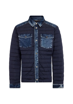 Moorer quilted panelled jacket - Blue