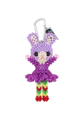 Chopova Lowena Sad Jerboa beaded keychain - Purple