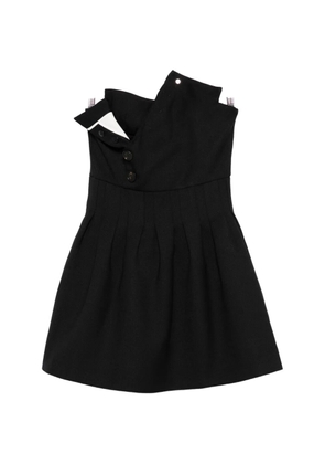 SHUSHU/TONG button-detail mini dress - Black