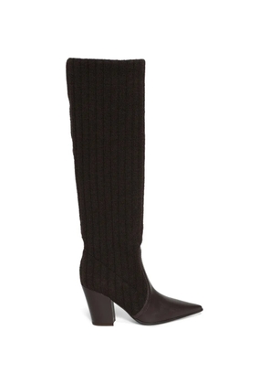 Gianvito Rossi ribbed boots - Brown