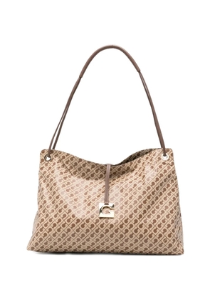 Gherardini logo pattern shoulder bag - Neutrals