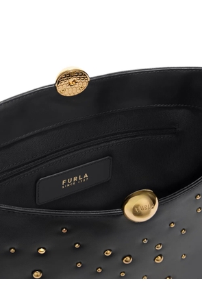 Furla studded sfera soft shoulder bag - Black