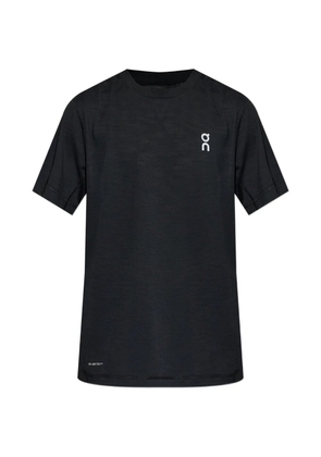 On logo-print T-shirt - Black