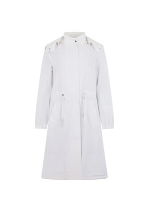 Moorer hooded parka coat - White