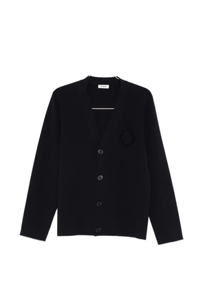 SANDRO flower crochet buttoned cardigan - Blue