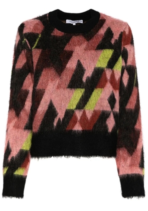 Maison Kitsuné graphic jacquard jumper - Pink