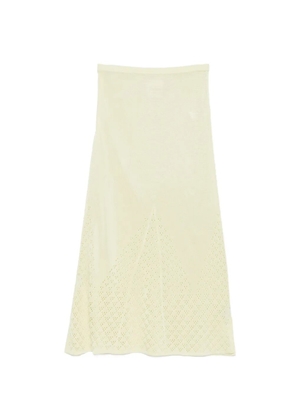 Paris Georgia Amelia openwork midi skirt - Yellow