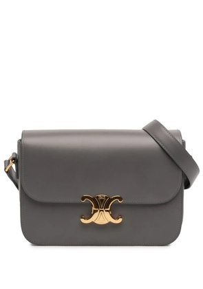 Celine Pre-Owned 2024 Classique Shiny Calfskin Triomphe crossbody bag - Grey