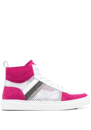 Fabiana Filippi lace-up high-top sneakers - White