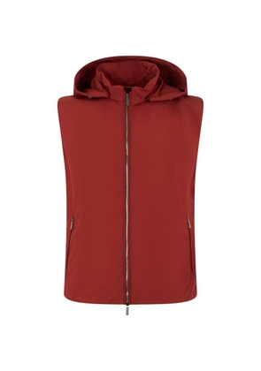 Moorer hooded zip-up vest - Red