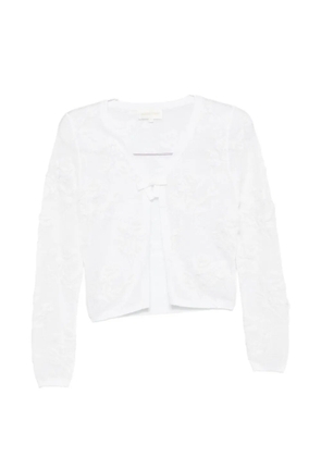 SHUSHU/TONG threadwork bow cardigan - Black