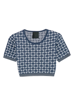 Givenchy monogram 72-jacquard crop top - Blue