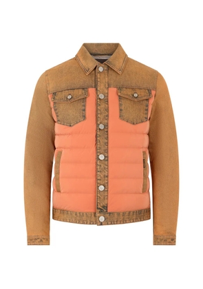 Moorer denim padded jacket - Orange