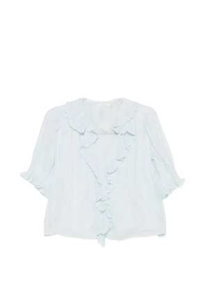 DÔEN Henri ruffled blouse - Blue