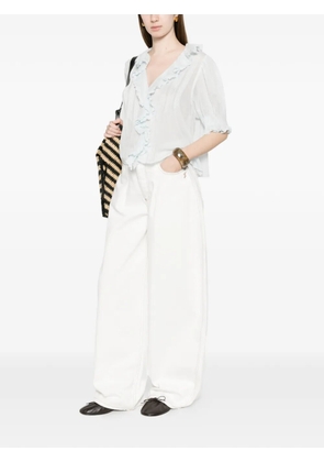 DÔEN Henri ruffled blouse - Blue