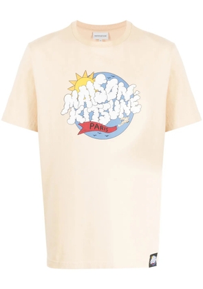 Maison Kitsuné logo-print cotton T-shirt - Yellow