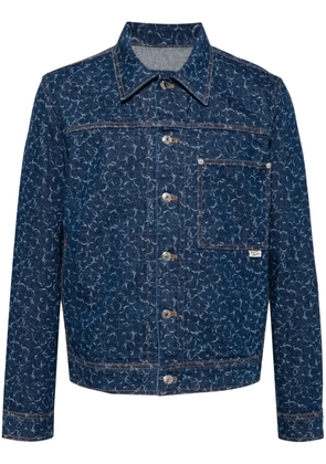 Maison Kitsuné laser cut-detail denim jacket - Blue