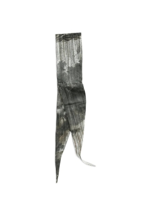 Ziggy Chen patterned scarf - Grey