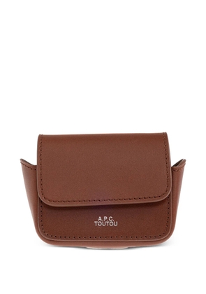A.P.C. leather pet case - Brown
