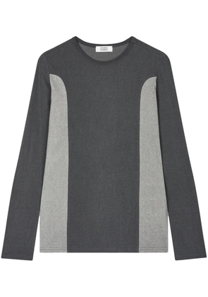 TOMBOY contrasting-trim cotton top - Grey