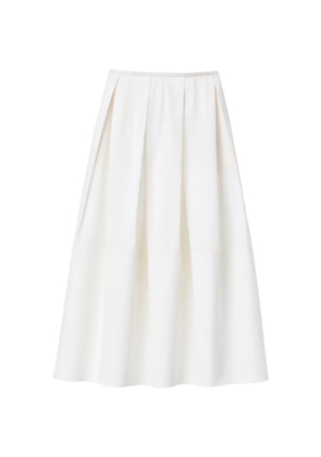 Lafayette 148 inverted pleat maxi skirt - White