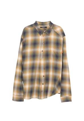 SONGZIO asymmetric check shirt - Orange