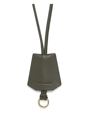 Yves Salomon leather keyring - Grey