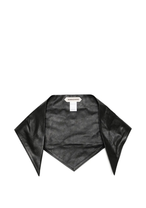 Namacheko triangle leather scarf - Black