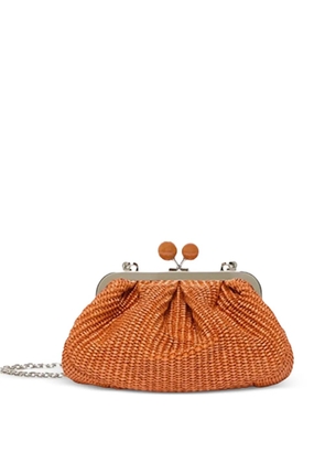 Weekend Max Mara small Pasticcino woven raffia-effect sphere tote bag - Orange