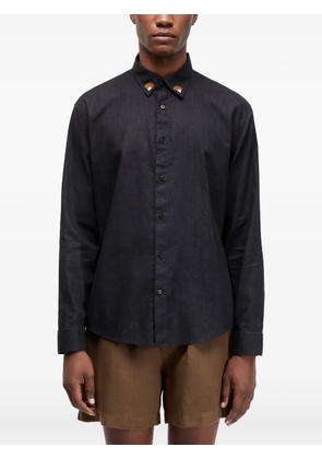 Osklen floral-detail shirt - Blue