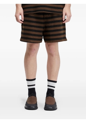 Osklen striped knit shorts - Brown