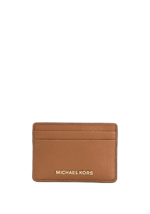 Michael Michael Kors pebbled-effect leather cardholder - Brown