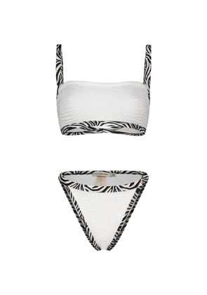 PARAMIDONNA Ava zebra-print bikini - White