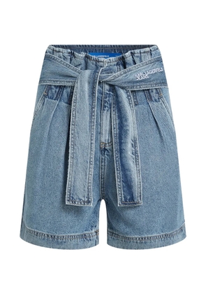 Karl Lagerfeld Jeans belt denim shorts - Blue