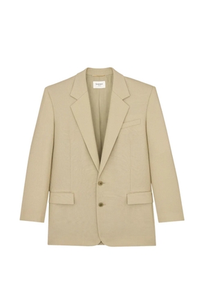 Saint Laurent notched-lapel blazer - Neutrals