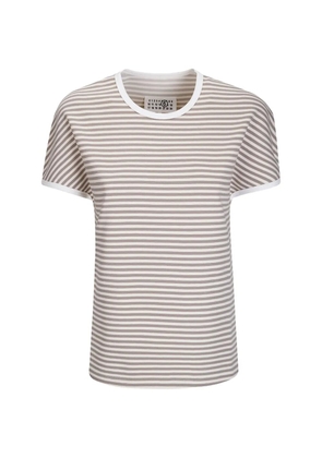 MM6 Maison Margiela striped T-shirt - Neutrals