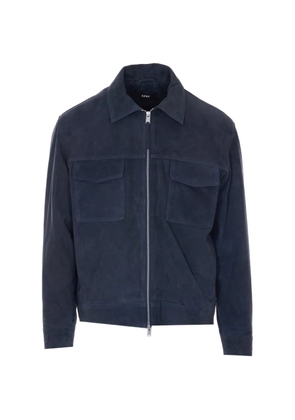 Arma Kale suede zip jacket - Blue