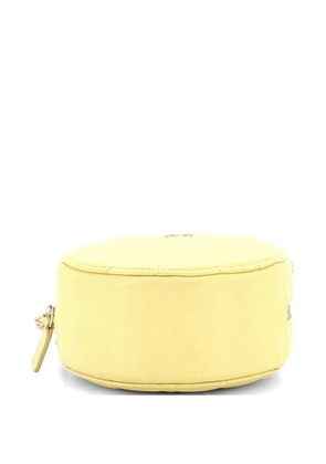 CHANEL Pre-Owned Round Clutch with Chain Quilted Caviar Mini crossbody bag - Yellow