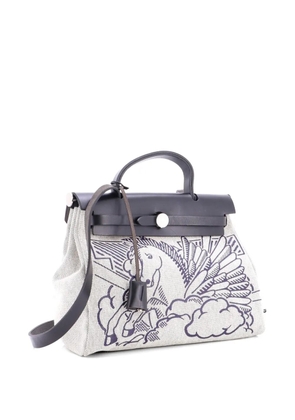 Hermès Pre-Owned Herbag Zip Pegase Pop Toile and Leather 31 shoulder bag - Blue