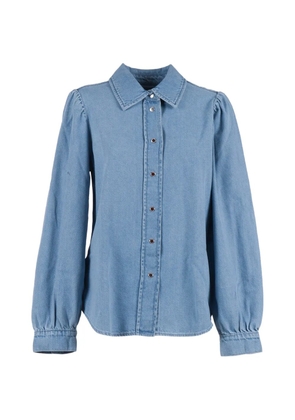 7 For All Mankind puff-sleeve button-up shirt - Blue