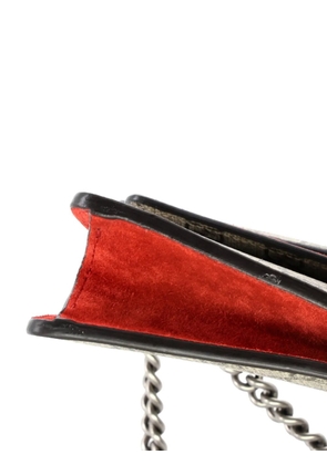 Gucci Pre-Owned Dionysus Bag GG Coated Canvas with Crystal Embellished Metal Small shoulder bag - Brown