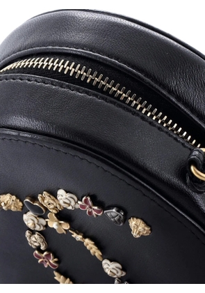 CHANEL Pre-Owned Lucky Charms Round With Chain Embellished Lambskin clutch bag - Black