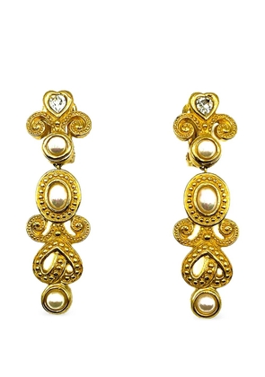 Christian Dior Pre-Owned 1980s Etruscan-inspired drop earrings - Gold